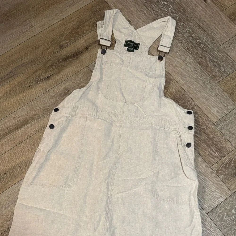 Eddie Bauer Linen Overall Dress